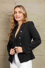Load image into Gallery viewer, Double Take Double-Breasted Padded Shoulder Blazer