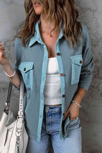 Load image into Gallery viewer, Double Take Waffle-Knit Shacket with Pockets