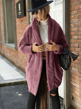 Load image into Gallery viewer, Open Front Hooded Teddy Coat
