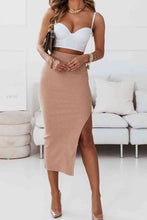 Load image into Gallery viewer, High Waist Slit Midi Skirt