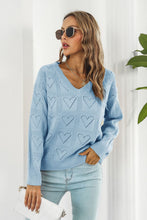 Load image into Gallery viewer, V-Neck Drop Shoulder Sweater