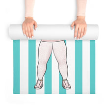 Load image into Gallery viewer, Turquoise &amp; White Foam Yoga Mat