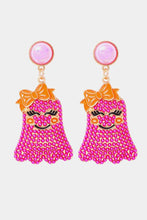 Load image into Gallery viewer, Smiling Ghost Shape Synthetic Pearl Earrings