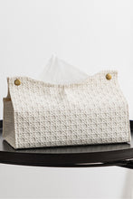 Load image into Gallery viewer, Woven Vegan Leather Tissue Box Covers
