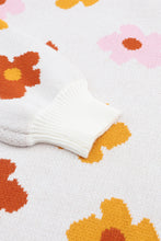 Load image into Gallery viewer, Floral Round Neck Sweater