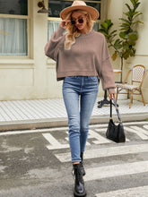 Load image into Gallery viewer, Round Neck Dropped Shoulder Sweater