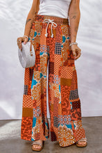 Load image into Gallery viewer, Bohemian Patchwork Drawstring Wide Leg Pants