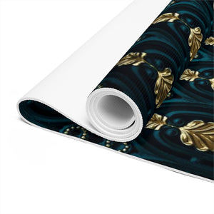 Blue & Gold Peace Foam Yoga Mat