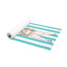Load image into Gallery viewer, Turquoise &amp; White Foam Yoga Mat