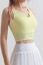 Load image into Gallery viewer, Notched Neck Cropped Sports Tank