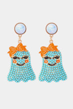 Load image into Gallery viewer, Smiling Ghost Shape Synthetic Pearl Earrings