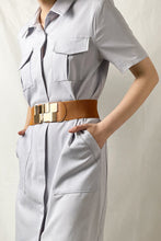 Load image into Gallery viewer, Geometric Buckle Elastic Wide Belt