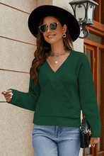 Load image into Gallery viewer, Surplice Neck Long Sleeve Sweater