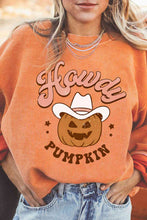 Load image into Gallery viewer, HOWDY Pumpkin Graphic Ribbed Sweatshirt