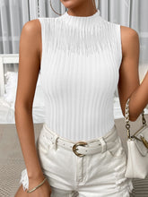 Load image into Gallery viewer, Mock Neck Ribbed Knit Tank