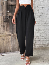 Load image into Gallery viewer, Ruched High Waist Straight Leg Pants