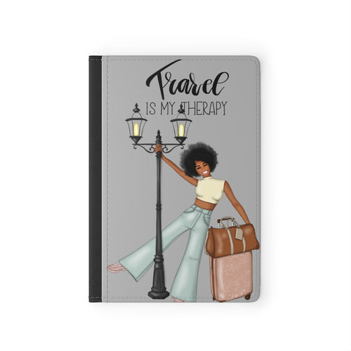 Travel Is My Therapy Passport Cover