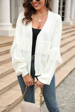 Load image into Gallery viewer, Double Take Fringe Trim Open Front Cardigan