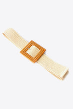Load image into Gallery viewer, Square Buckle Elastic Braid Belt