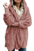 Load image into Gallery viewer, Teddy Hooded Jacket with Pockets