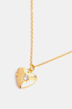 Load image into Gallery viewer, Zircon Heart Shape 14K Gold-Plated Pendant Necklace