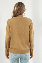 Load image into Gallery viewer, V-Neck Drop Shoulder Sweater