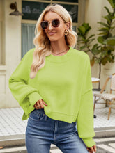 Load image into Gallery viewer, Round Neck Dropped Shoulder Sweater