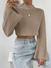 Load image into Gallery viewer, Mock Neck Long Sleeve Cropped Sweater