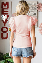 Load image into Gallery viewer, Polka Dot Flutter Sleeve Top