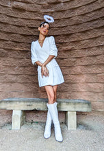 Load image into Gallery viewer, quilt knee high block heeled boots-1