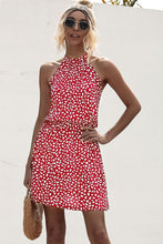 Load image into Gallery viewer, Printed Grecian Neck Mini Dress