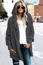 Load image into Gallery viewer, Teddy Hooded Jacket with Pockets