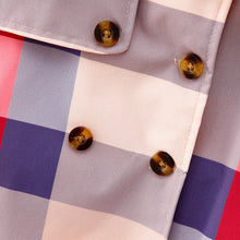 Load image into Gallery viewer, Plaid Lapel Collar Long Sleeve Coat