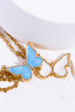 Load image into Gallery viewer, Butterfly Pendant Copper 14K Gold-Plated Necklace