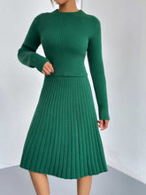 Load image into Gallery viewer, Rib-Knit Sweater and Skirt Set
