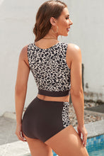 Load image into Gallery viewer, Leopard Tie-Knot High Waist Bikini Set