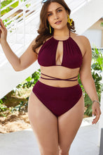 Load image into Gallery viewer, Cutout Tied Backless Bikini Set