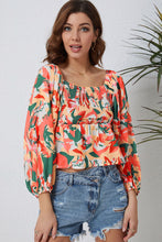Load image into Gallery viewer, Multicolored Square Neck Smocked Babydoll Blouse