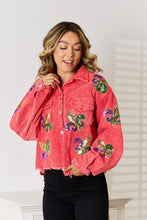 Load image into Gallery viewer, Sequin Raw Hem Jacket