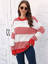 Load image into Gallery viewer, Full Size Round Neck Drop Shoulder Sweater