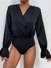 Load image into Gallery viewer, Surplice Neck Flounce Sleeve Bodysuit