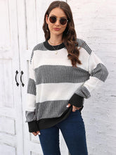 Load image into Gallery viewer, Full Size Round Neck Drop Shoulder Sweater