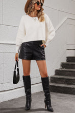 Load image into Gallery viewer, Round Neck Dropped Shoulder Pullover Sweater