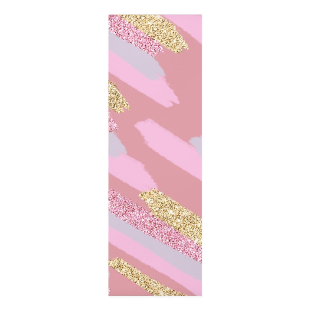 Pink Army Print Foam Yoga Mat