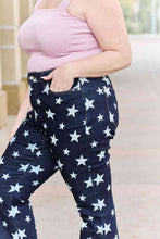 Load image into Gallery viewer, Judy Blue Janelle Full Size High Waist Star Print Flare Jeans