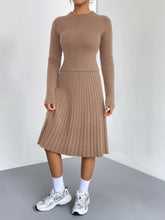 Load image into Gallery viewer, Rib-Knit Sweater and Skirt Set