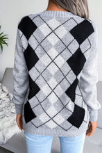 Load image into Gallery viewer, Geometric V-Neck Sweater
