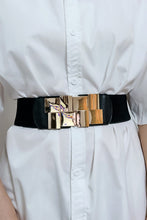 Load image into Gallery viewer, Geometric Buckle Elastic Wide Belt