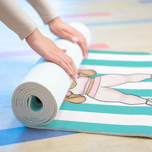 Load image into Gallery viewer, Turquoise &amp; White Foam Yoga Mat