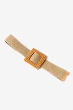 Load image into Gallery viewer, Square Buckle Elastic Braid Belt